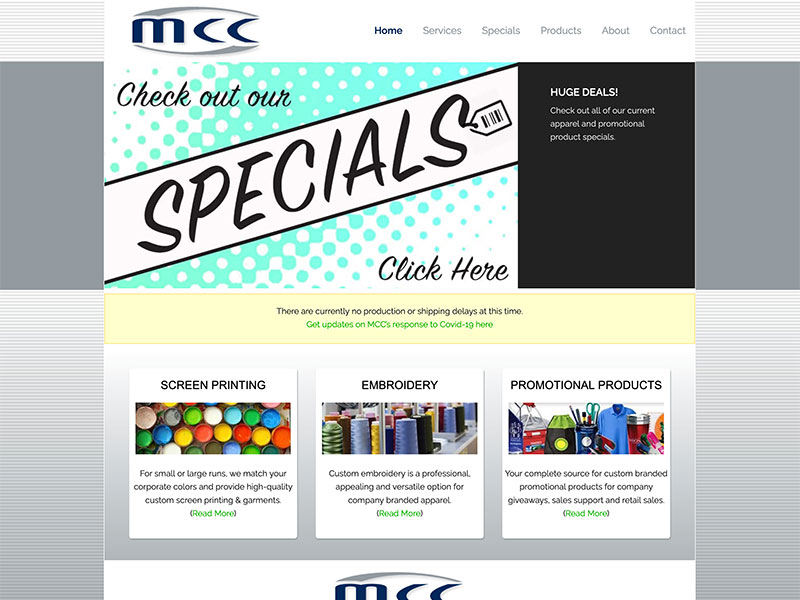 Website Launch: MCC Custom Apparel