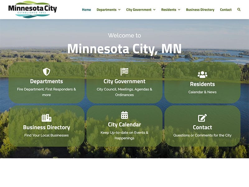 Municipal Website Design - City of Minnesota City