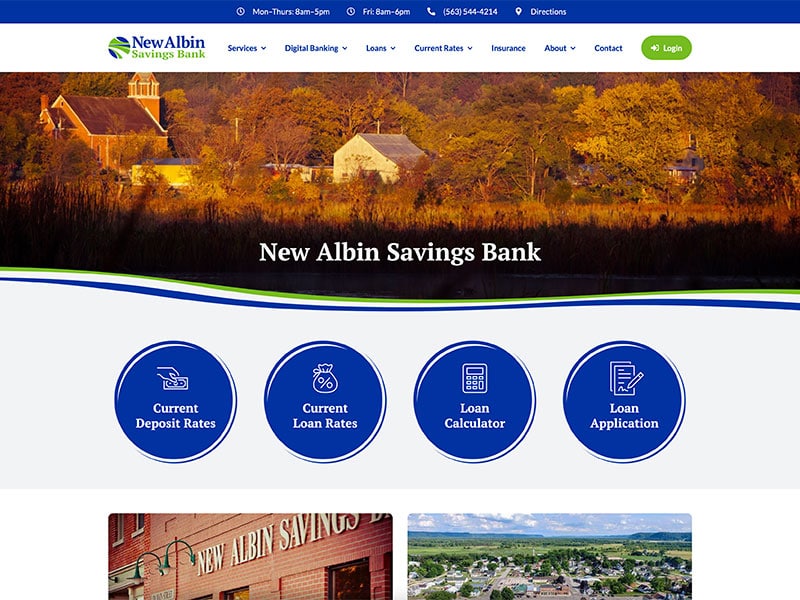 Banking Website Design - New Albin Savings Bank
