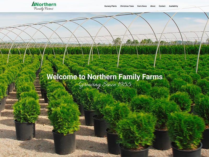 Northern Family Farms - Landscaping Website Design
