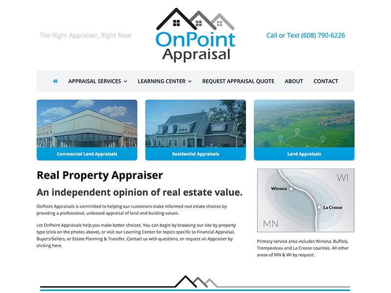 Property Management Website Design - OnPoint Appraisals