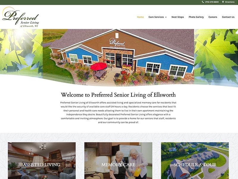 Website Launch: Preferred Senior Living of Ellsworth
