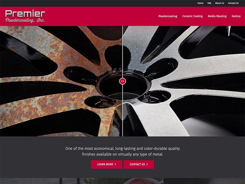 Website Redesign: Premier Powdercoating, Inc