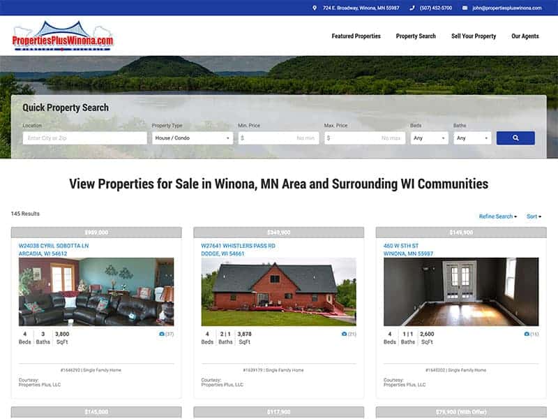 Website Update: Properties Plus Winona