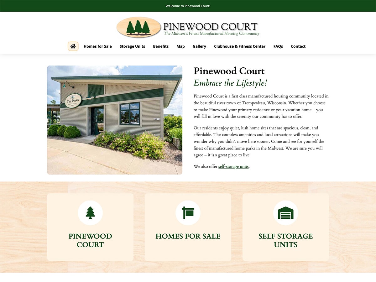 Website Update: Pinewood Court