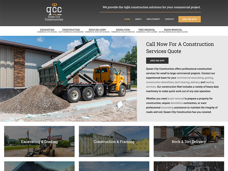 Construction Website Design - Queen City Construction
