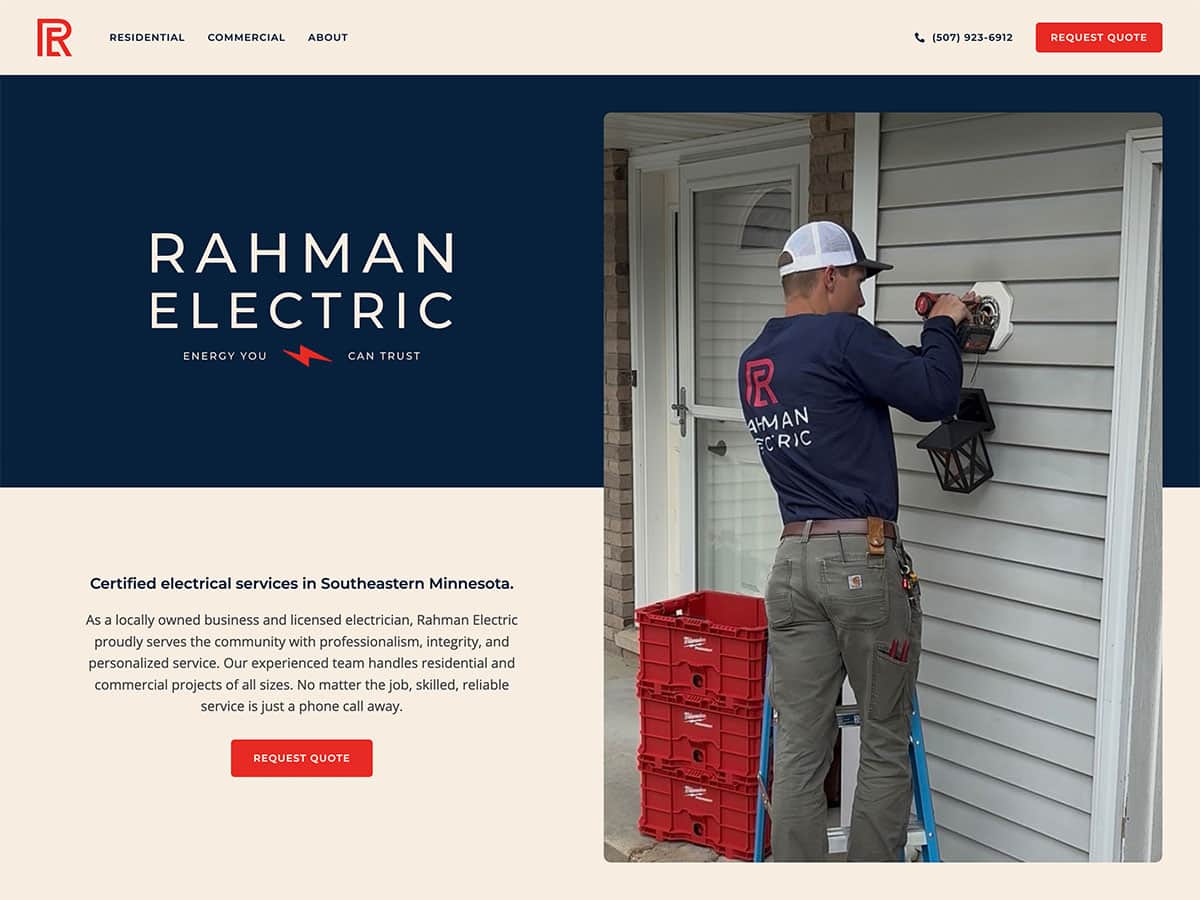 Affordable electrical services in Southeastern Minnesota by Rahman Electric. Trust our licensed team for commercial and residential projects.