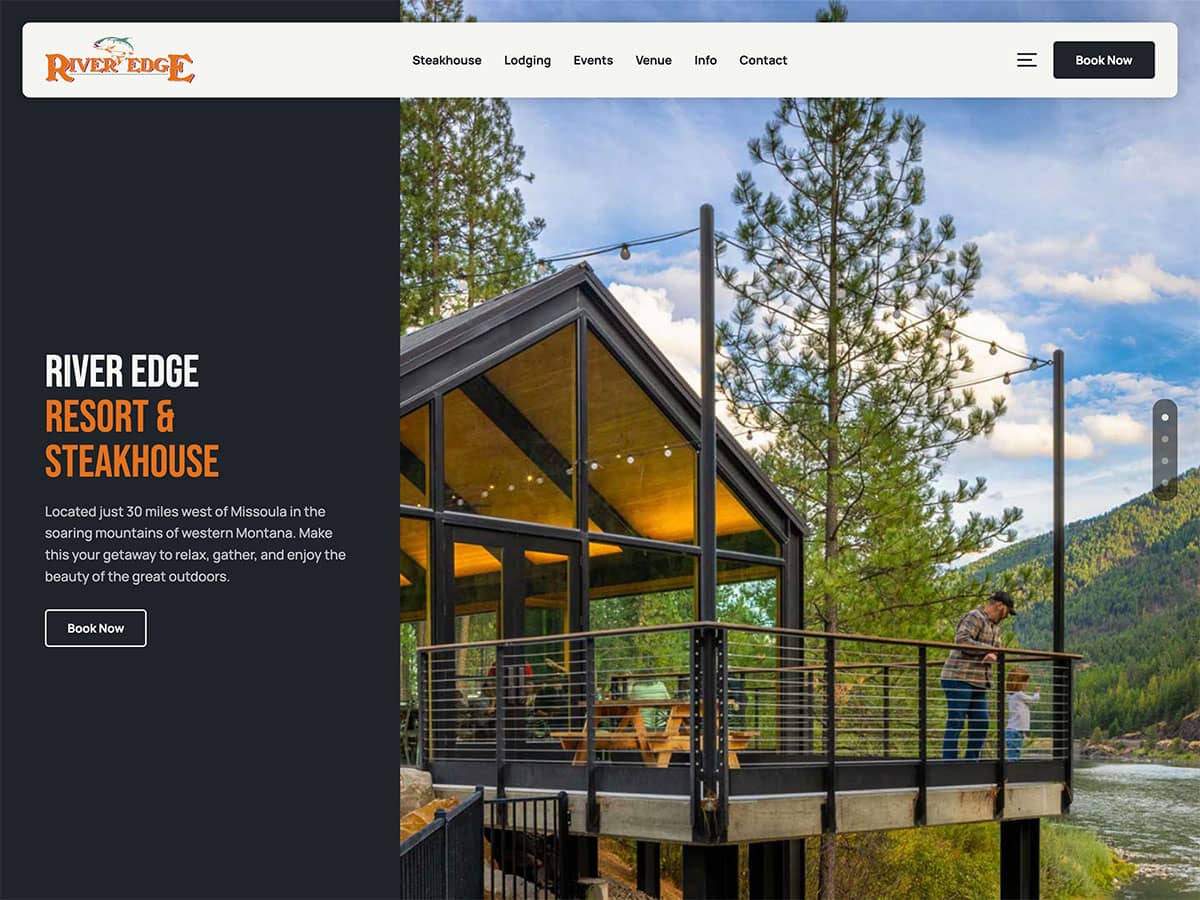 Website Launch: River Edge Steakhouse & Resort