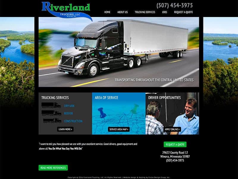 Website Launch: Riverland Trucking