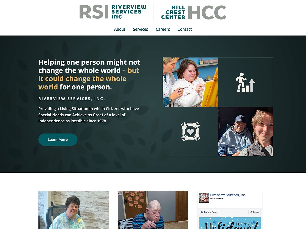 riverview services website screenshot