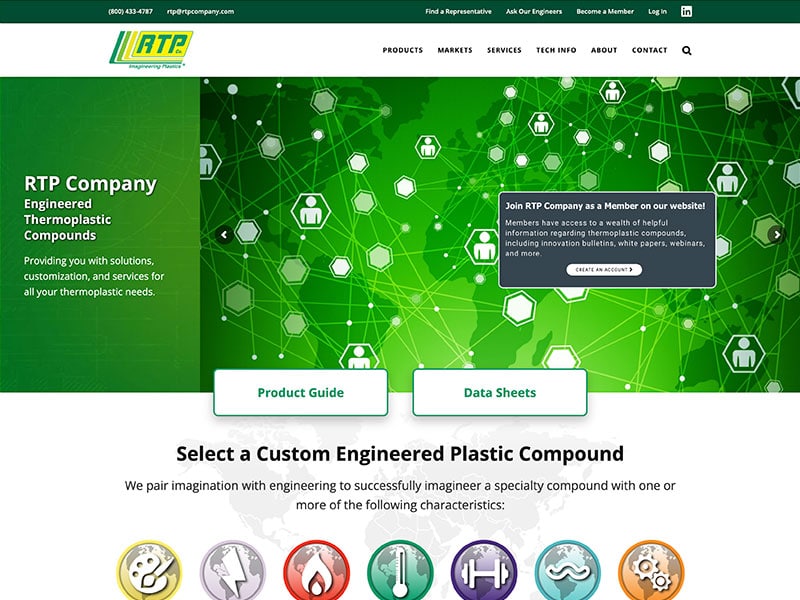 Manufacturing Website design - RTP