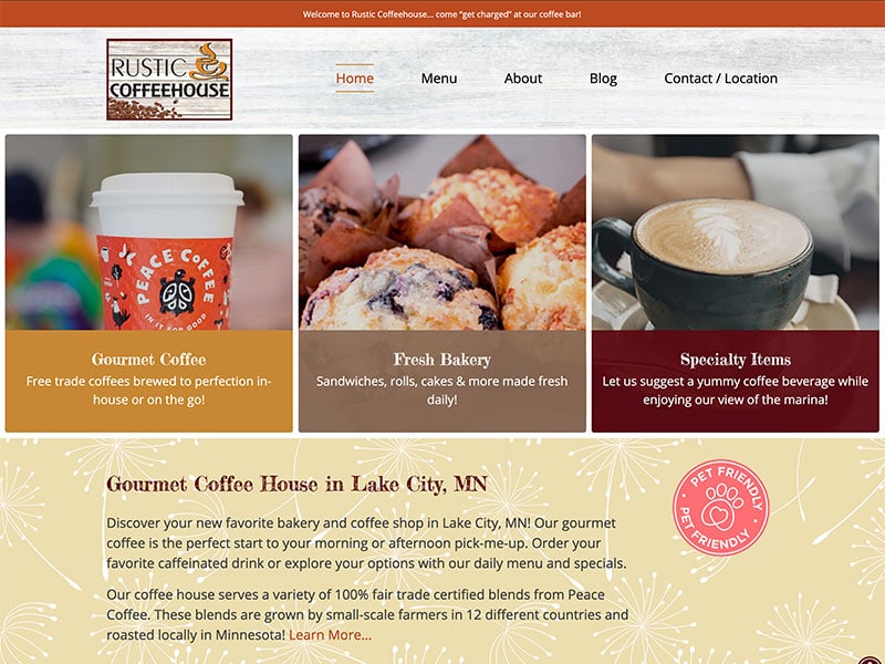 Website Launch: Rustic Coffeehouse