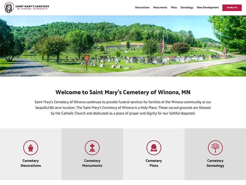 Website Update: Saint Mary’s Cemetery