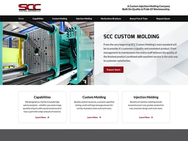 Manufacturing Website Design - SCC Custom Molding