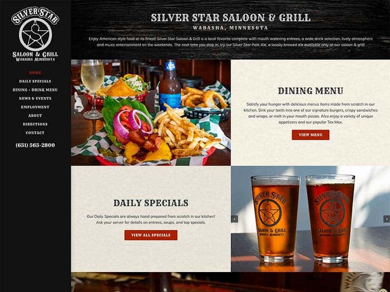Restaurant & Bar Website Design