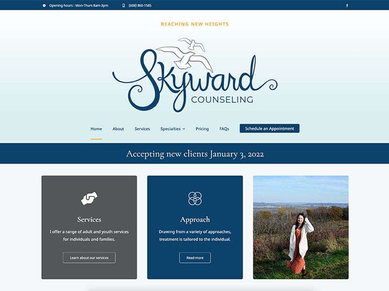 Skyward Counseling - Medical Website Design