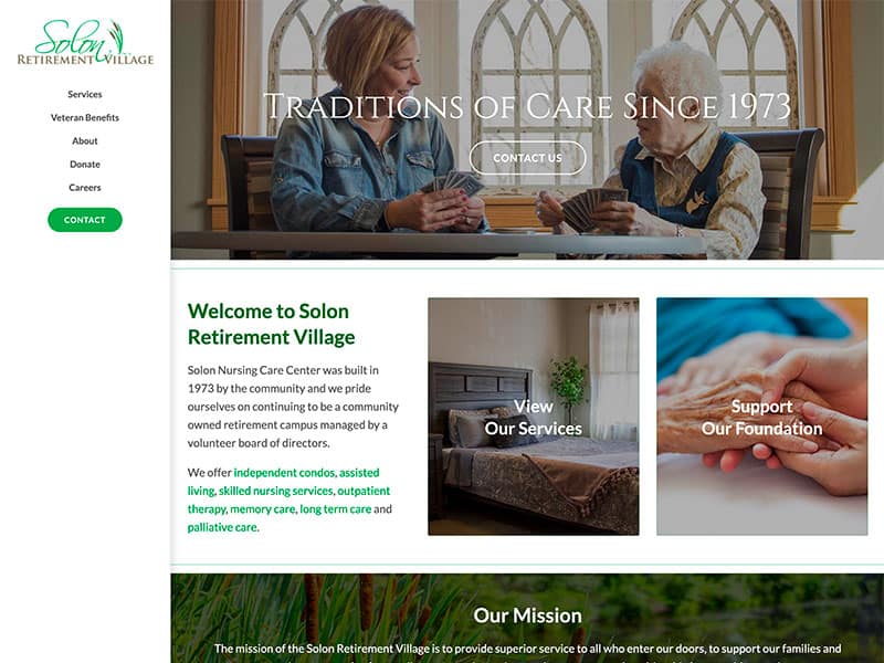 Website Update: Solon Retirement Village