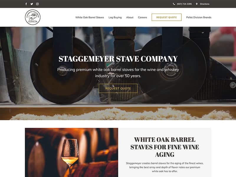 Website Launch: Staggemeyer Stave Company