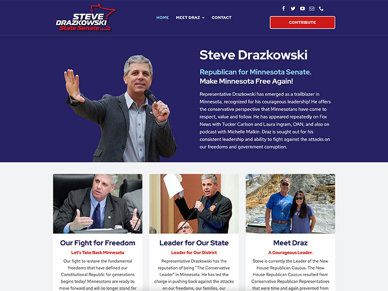Website Launch: Steve Drazkowski