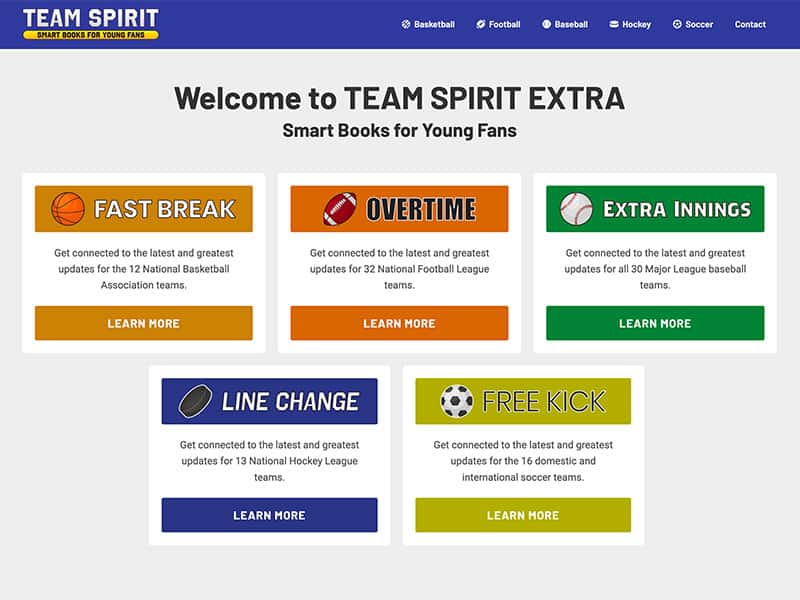Website Redesign: Team Spirit Extras