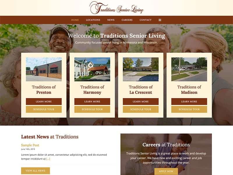 Website Redesign: Traditions Senior Living