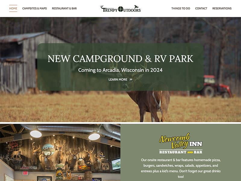 Campground Website Design - Trempy Outdoors