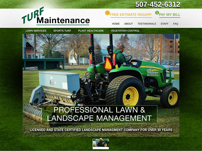Website Launch: Turf Maintenance