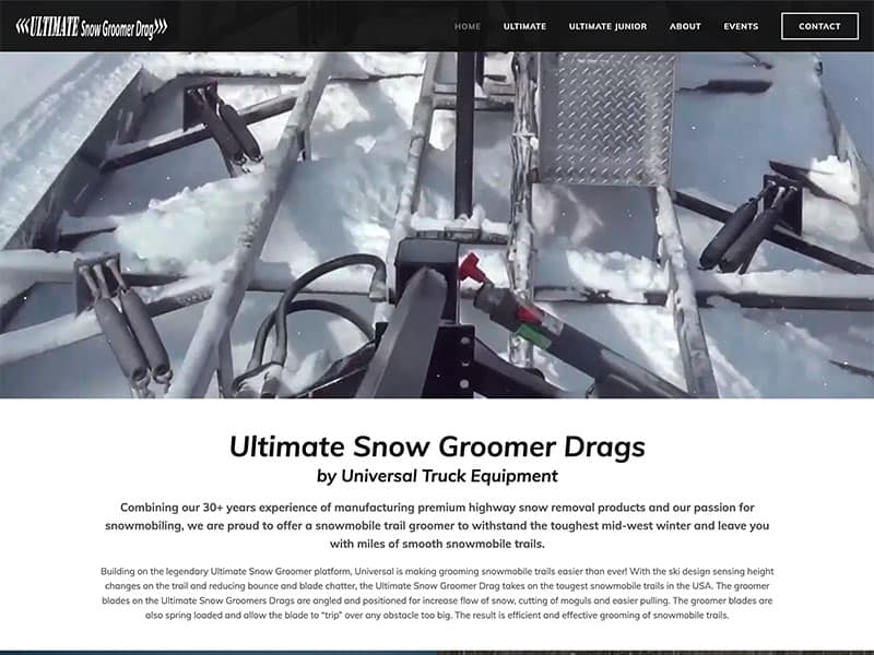 Website Update: Ultimate Snow Groomer Drags