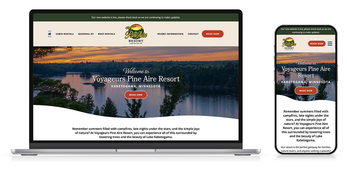 voyageurs pine aire web responsive