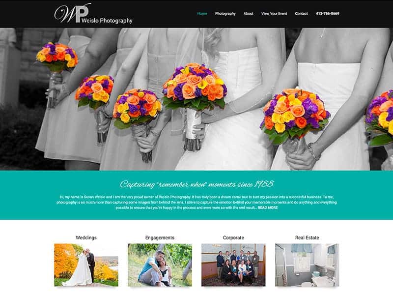 Photography Service Website Design