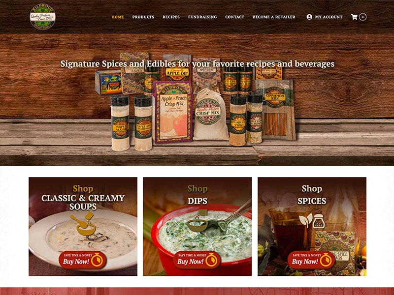 Consumer Website Design - Wildwood Specialty Foods