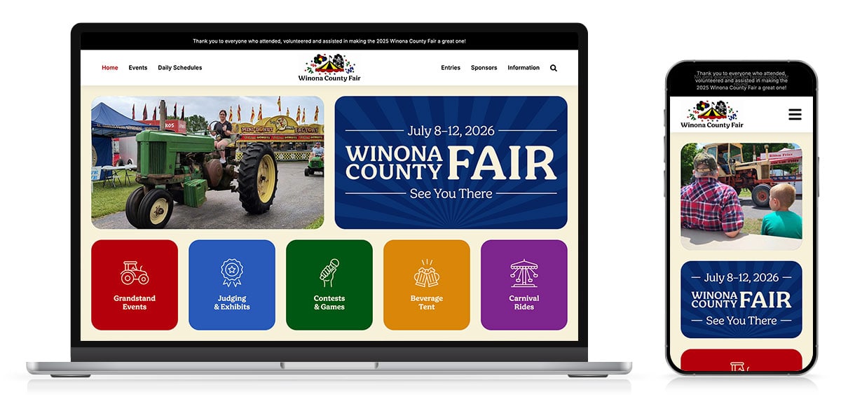 winona county fair website responsive