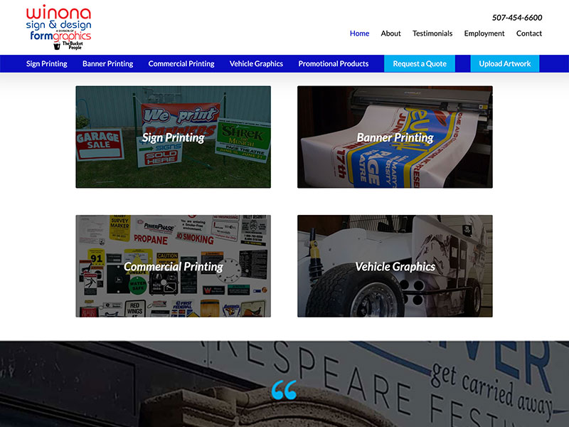 Website Launch: Winona Sign & Design