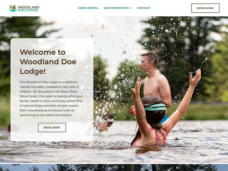 Resort Website Design - Woodland Doe Lodge