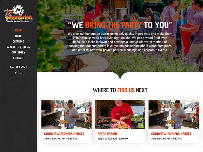 Website Launch: Woodshed Pizza