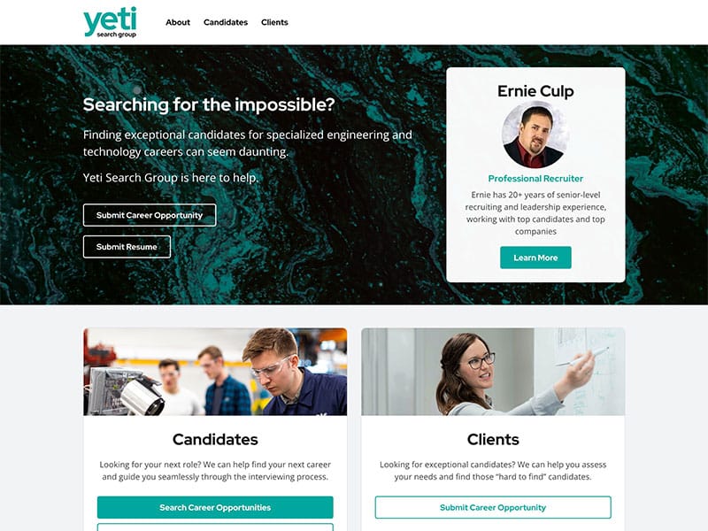 Professional Service Website Design - Yeti Search Group
